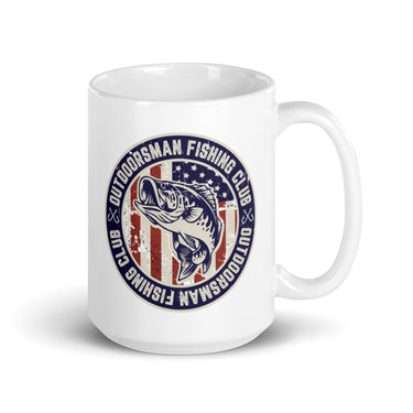 Outdoorsman Fishing Club Patriotic Coffee Mug
